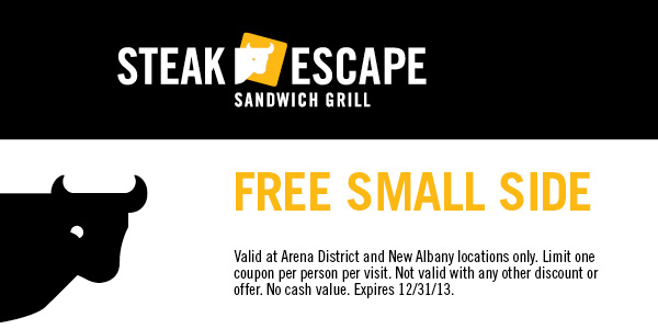 Steak Escape: Free Small Side Printable Coupon