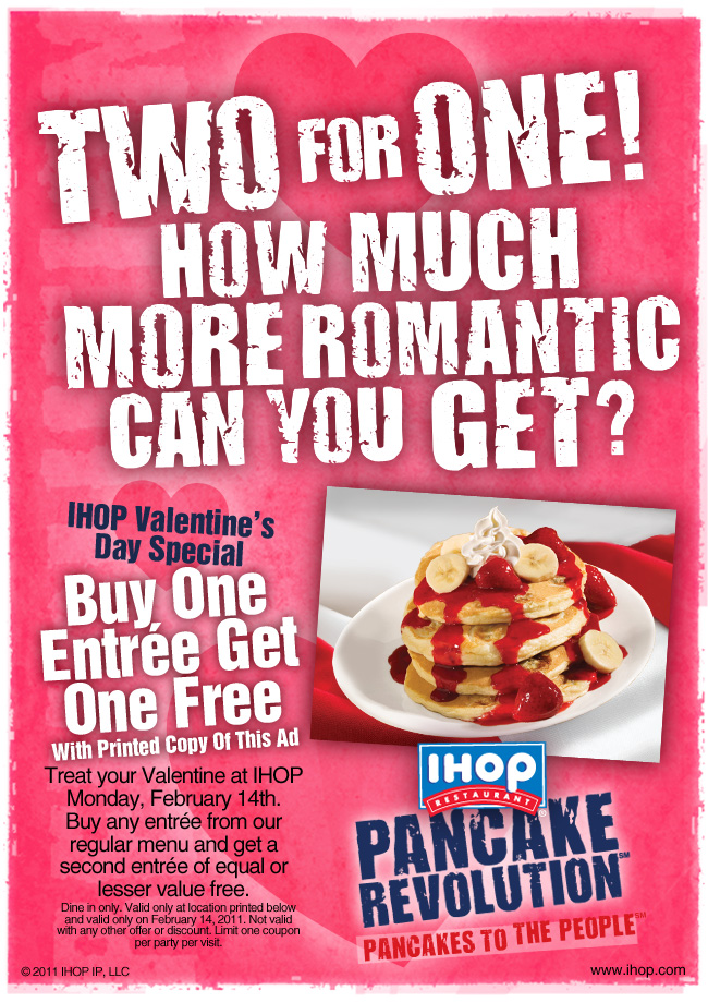 Ihop: BOGO Free Valentines Day Printable Coupon