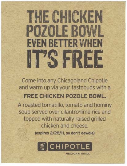 Chipotle Promo Coupon Codes and Printable Coupons