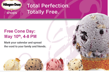 Haagen Dazs: Free Cone Day Promotion