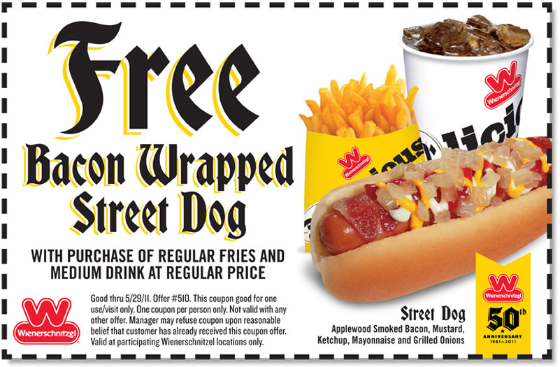 Wienerschnitzel: Free Street Dog Printable Coupon