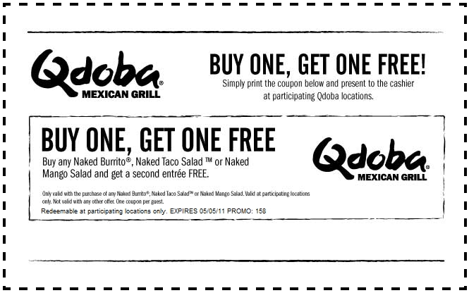 Qdoba Promo Coupon Codes and Printable Coupons