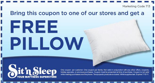 Sit 'N Sleep: Free Pillow Printable Coupon