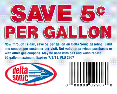 Delta Sonic Car Wash: $.05 off Gas Printable Coupon