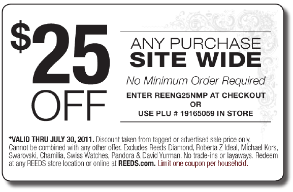 Reeds Jewelers Promo Coupon Codes and Printable Coupons