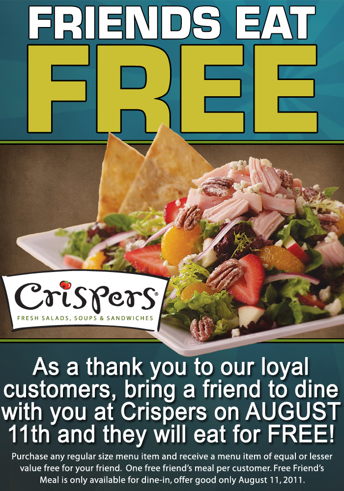 Crispers Promo Coupon Codes and Printable Coupons