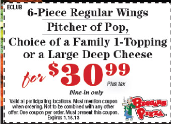 Beggars Pizza Promo Coupon Codes and Printable Coupons
