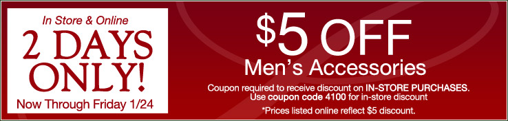 Things Remembered: $5 off Men's Accessories Printable Coupon