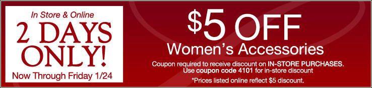 Things Remembered: $5 off Women's Accessories Printable Coupon