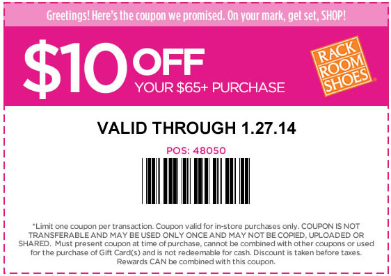 Rack Room Shoes Promo Coupon Codes and Printable Coupons