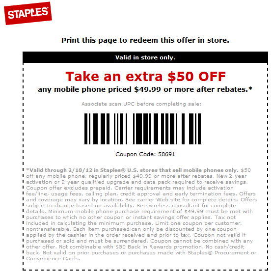 Staples Promo Coupon Codes and Printable Coupons