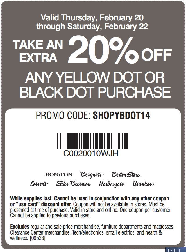 Carson Pirie Scott Promo Coupon Codes and Printable Coupons