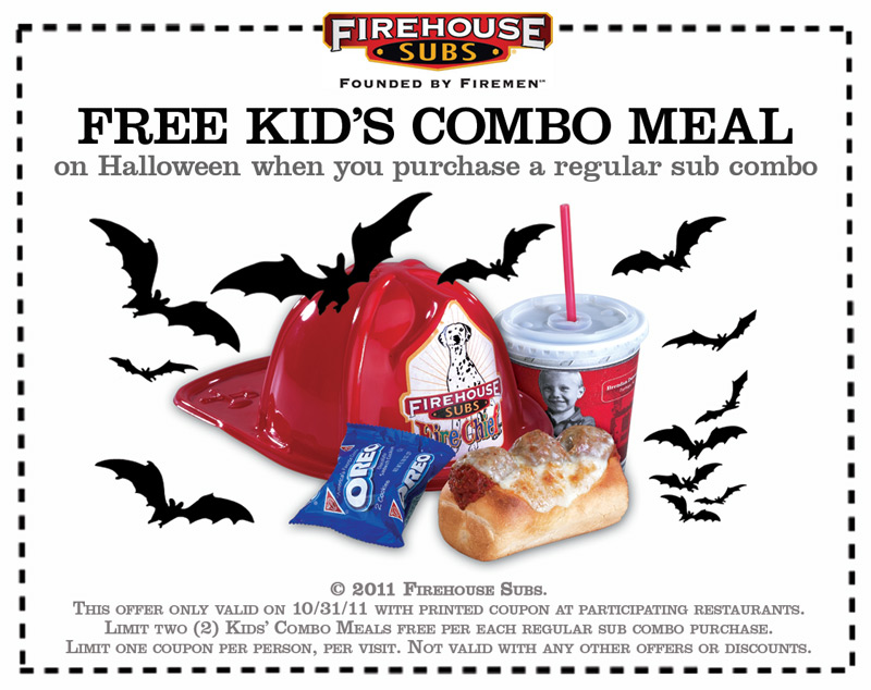 Firehouse Subs: Free Kids Combo Printable Coupon