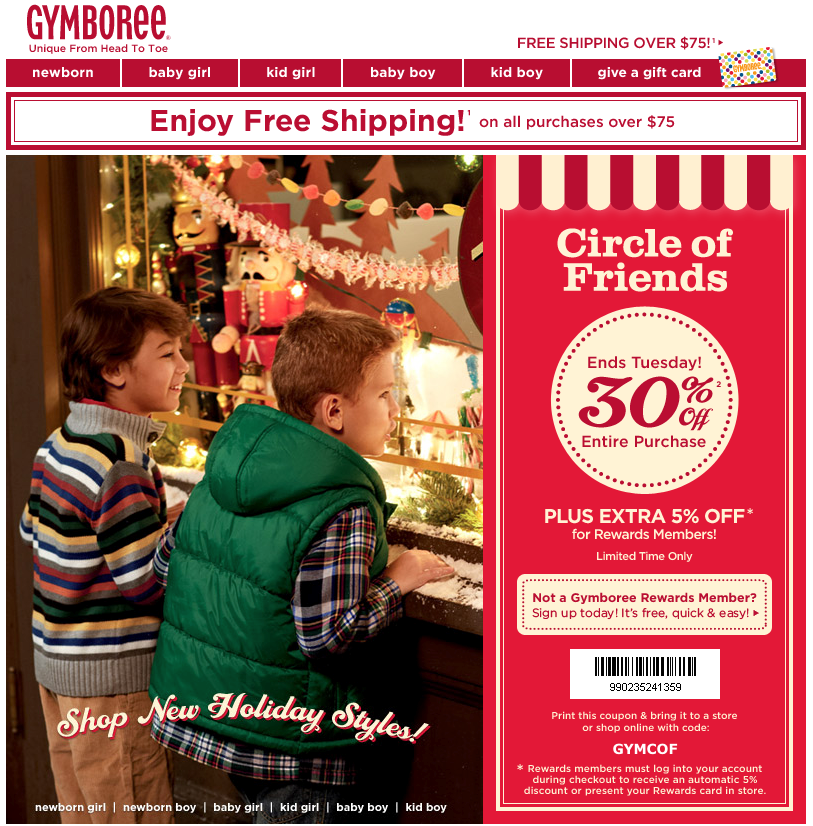 Gymboree Promo Coupon Codes and Printable Coupons