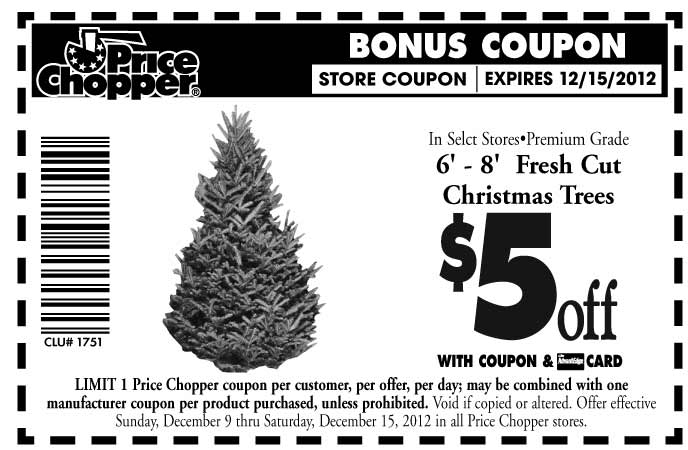 Price Chopper: $5 off Christmas Trees Printable Coupon