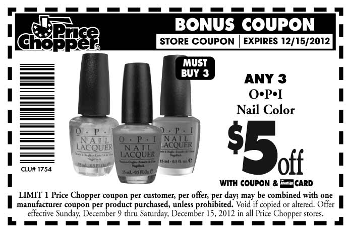 Price Chopper: $5 off Nail Color Printable Coupon
