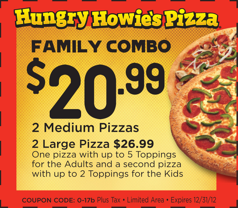 Hungry Howie's Pizza: $20.99 Combo Printable Coupon
