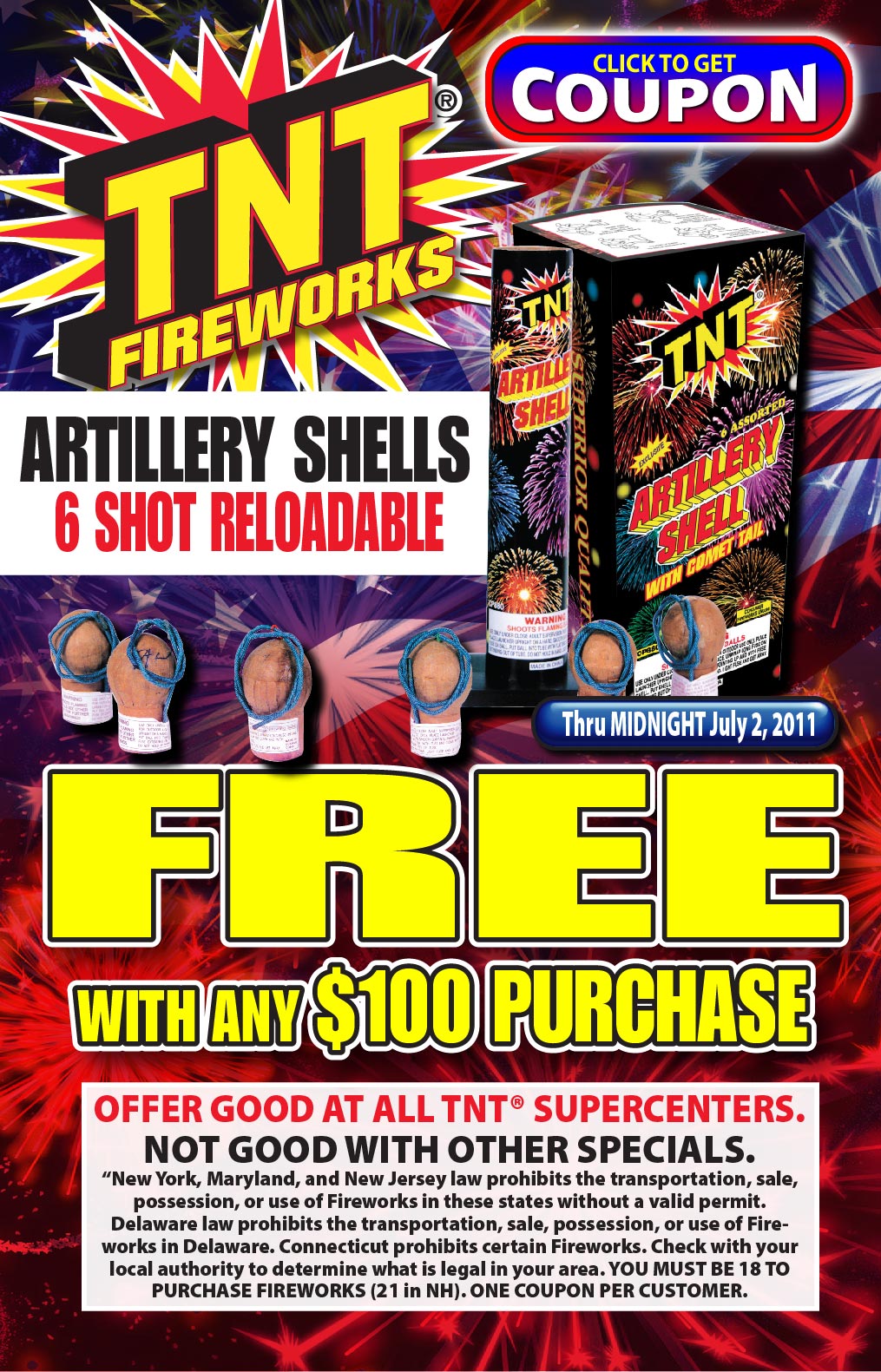 TNT Fireworks: Free Artillery Shells Printable Coupon